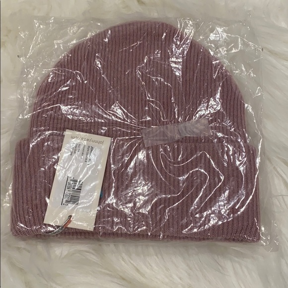 Johnny Was Folded Cashmere Beanie Mauve - Picture 3 of 4